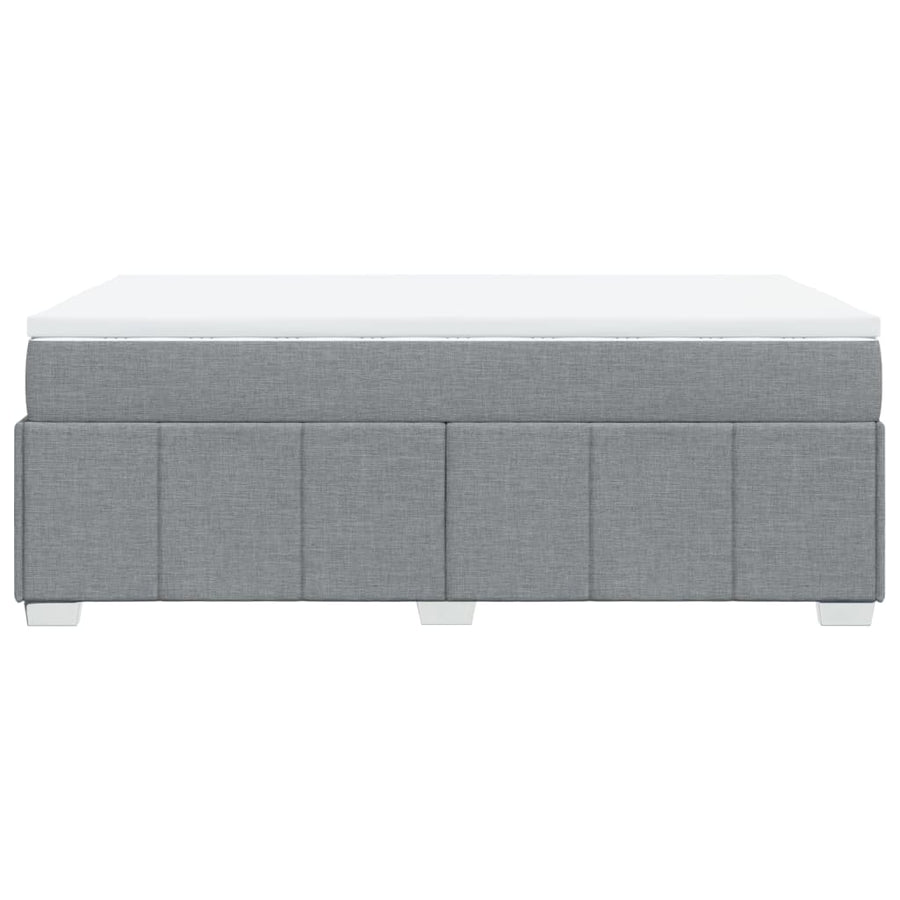 Boxspring met matras stof lichtgrijs 120x190 cm