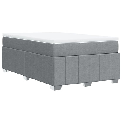 Boxspring met matras stof lichtgrijs 120x190 cm