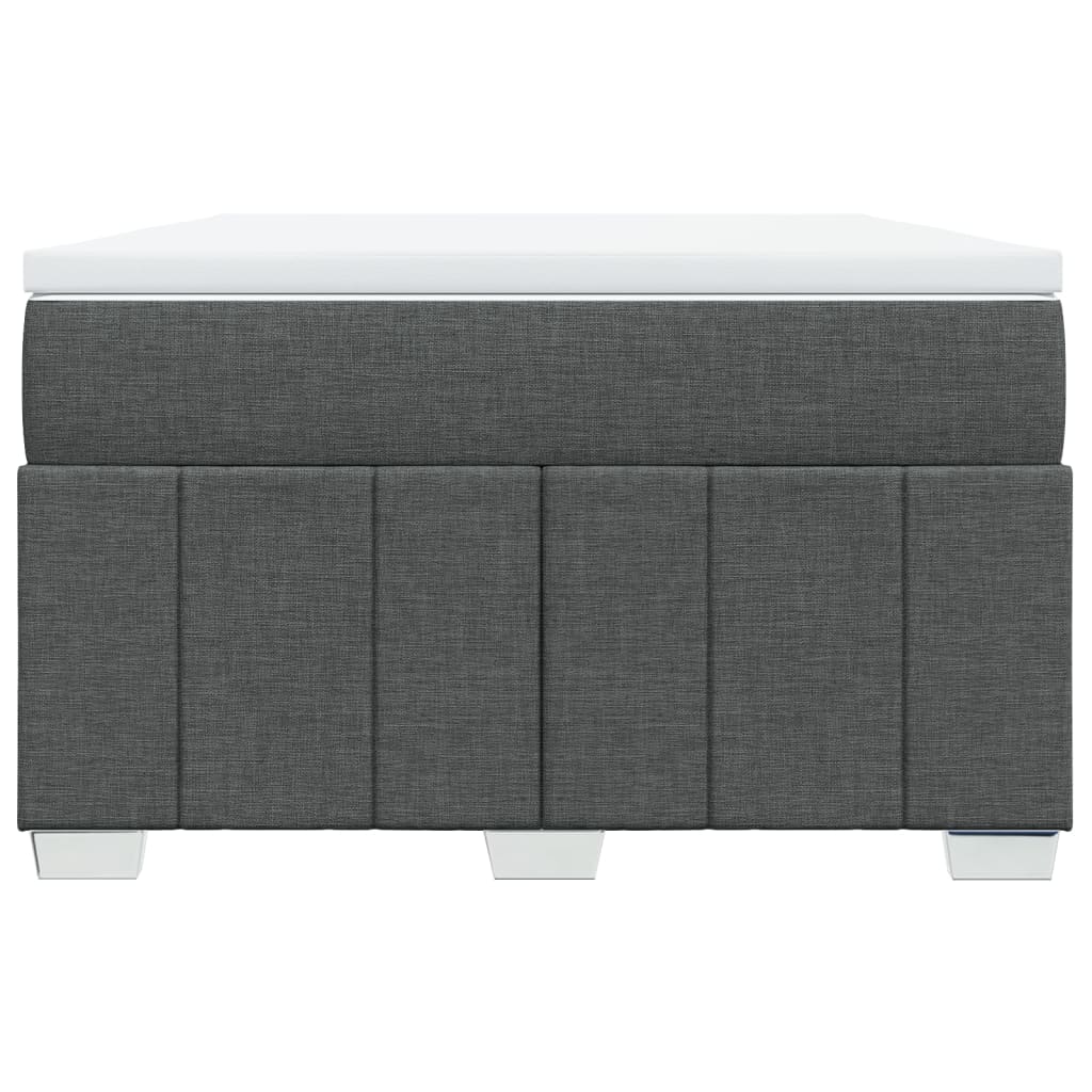 Boxspring met matras stof donkergrijs 120x190 cm