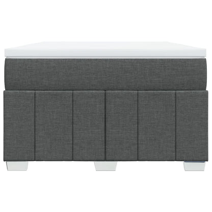 Boxspring met matras stof donkergrijs 120x190 cm