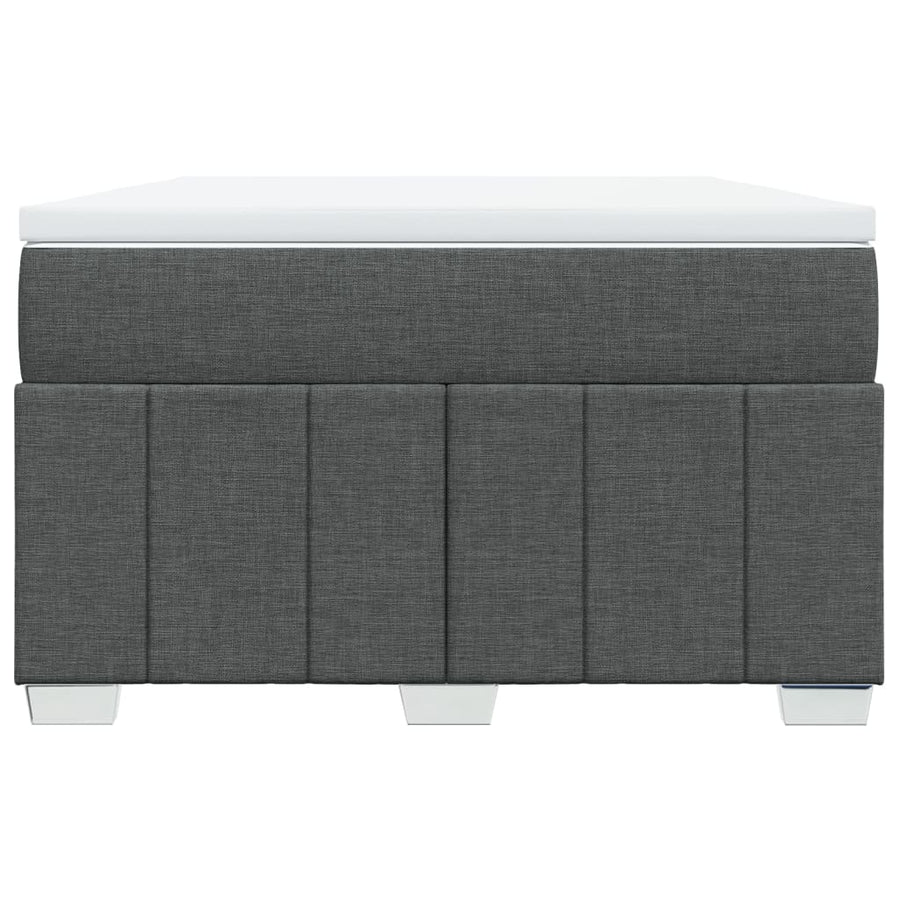 Boxspring met matras stof donkergrijs 120x190 cm