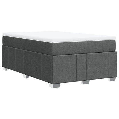 Boxspring met matras stof donkergrijs 120x190 cm