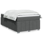 Boxspring met matras stof donkergrijs 120x190 cm
