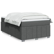Boxspring met matras stof donkergrijs 120x190 cm