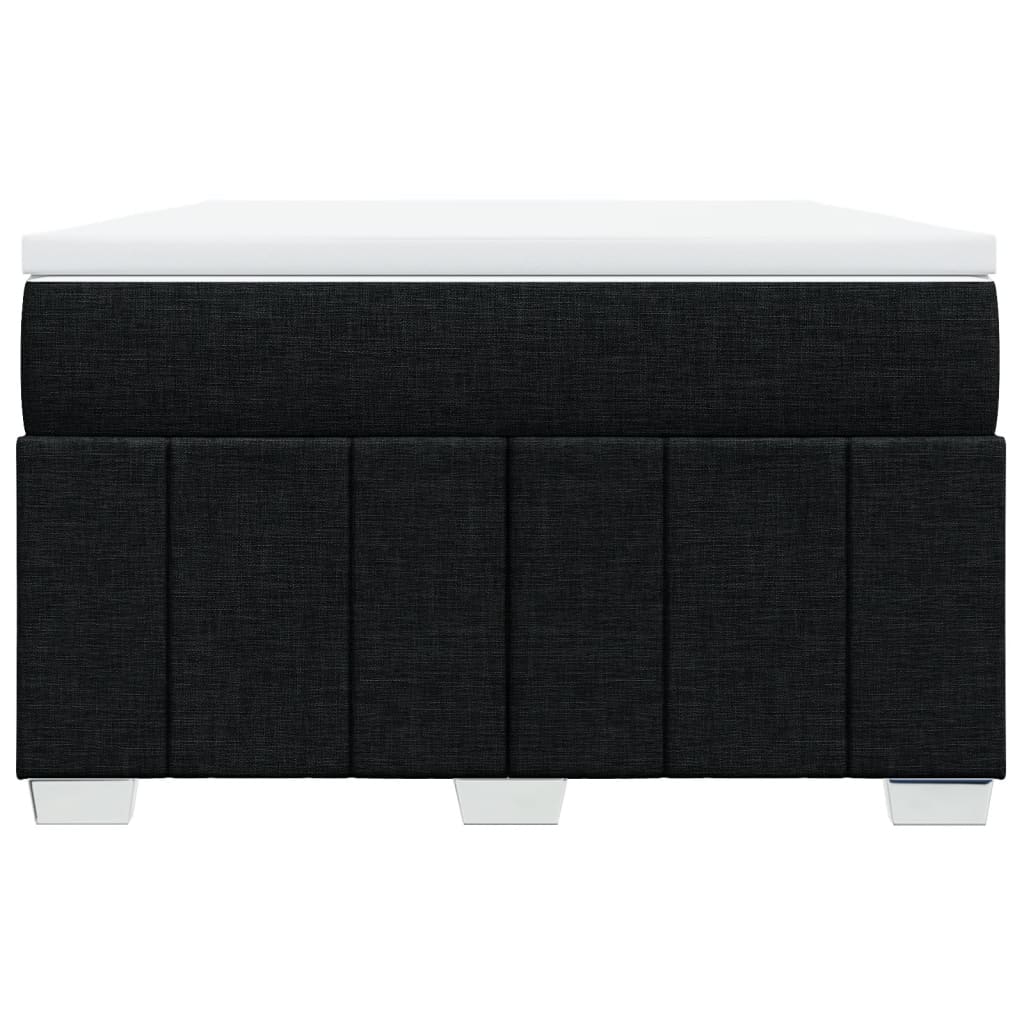 Boxspring met matras stof zwart 120x190 cm