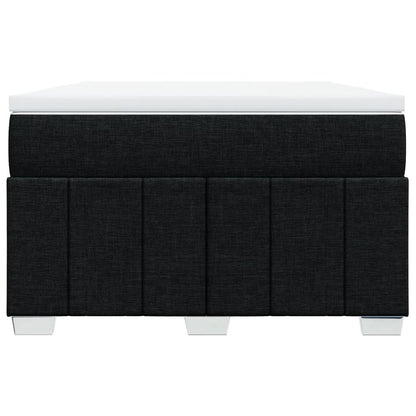 Boxspring met matras stof zwart 120x190 cm