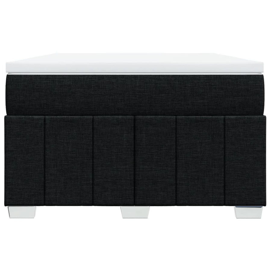 Boxspring met matras stof zwart 120x190 cm