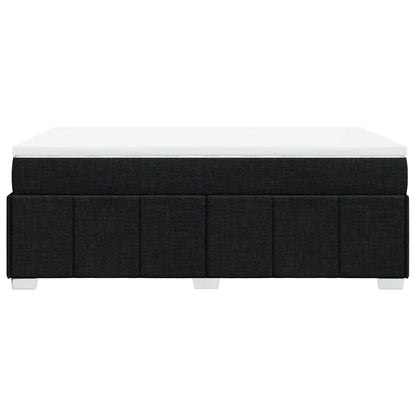 Boxspring met matras stof zwart 120x190 cm