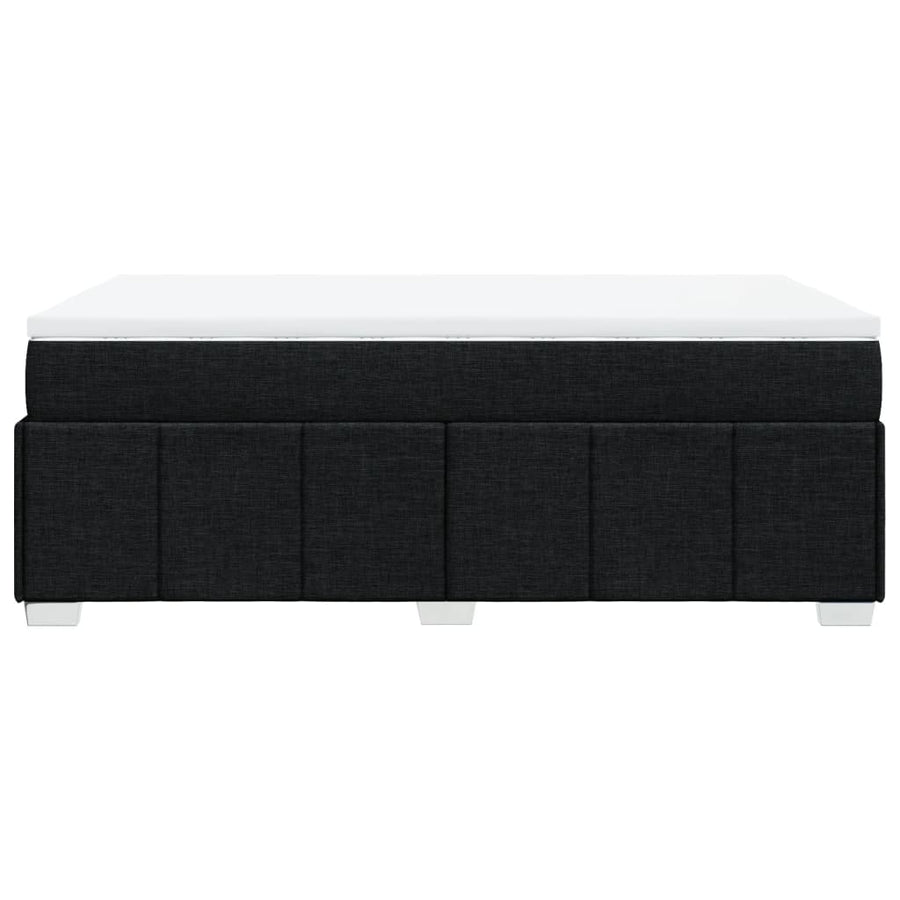 Boxspring met matras stof zwart 120x190 cm