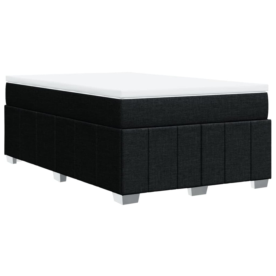 Boxspring met matras stof zwart 120x190 cm