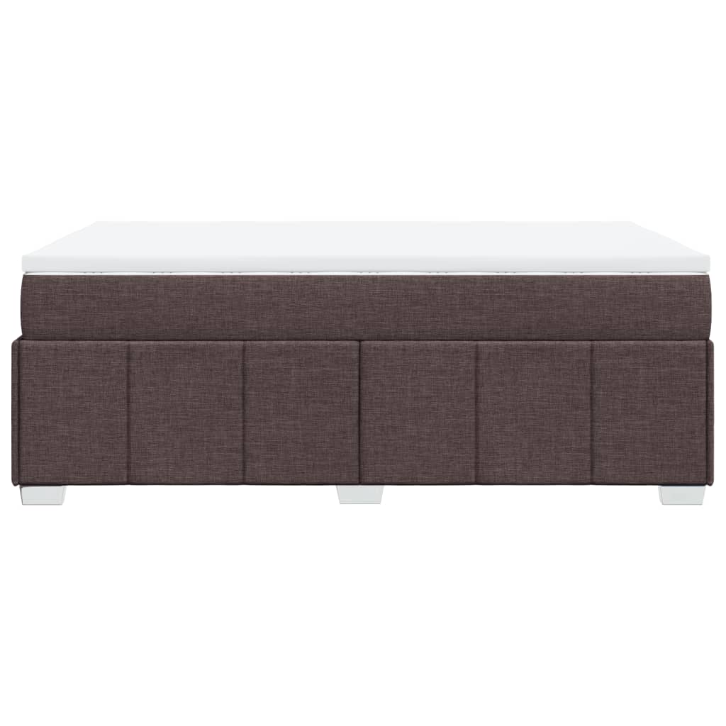Boxspring met matras stof donkerbruin 120x190 cm