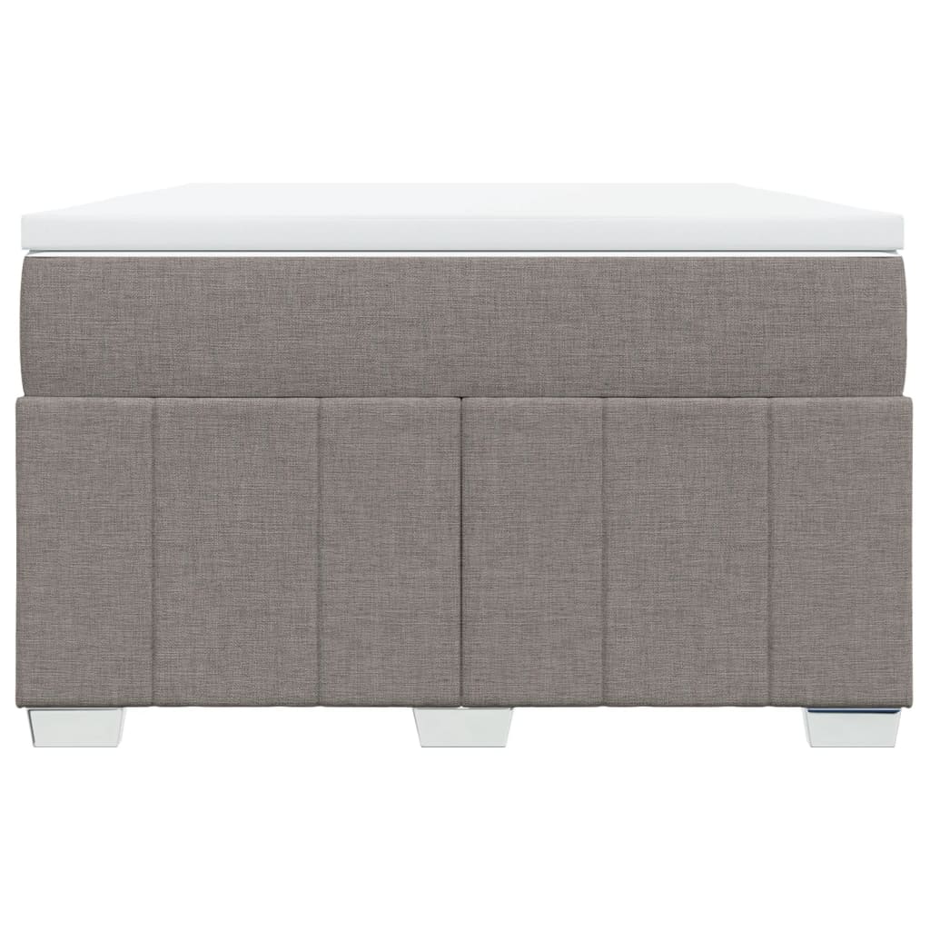 Boxspring met matras stof taupe 120x190 cm