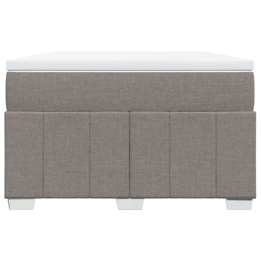 Boxspring met matras stof taupe 120x190 cm