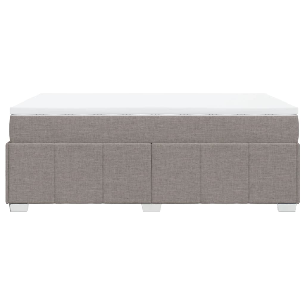 Boxspring met matras stof taupe 120x190 cm