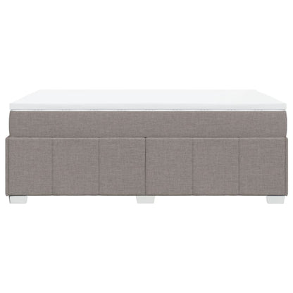 Boxspring met matras stof taupe 120x190 cm