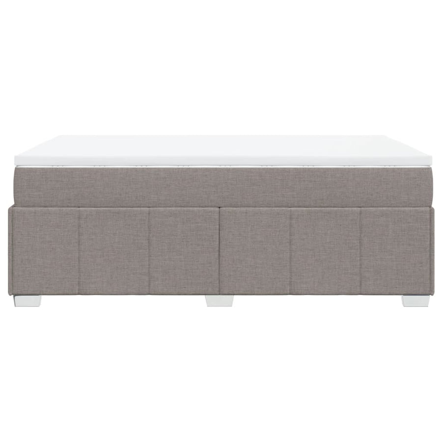 Boxspring met matras stof taupe 120x190 cm