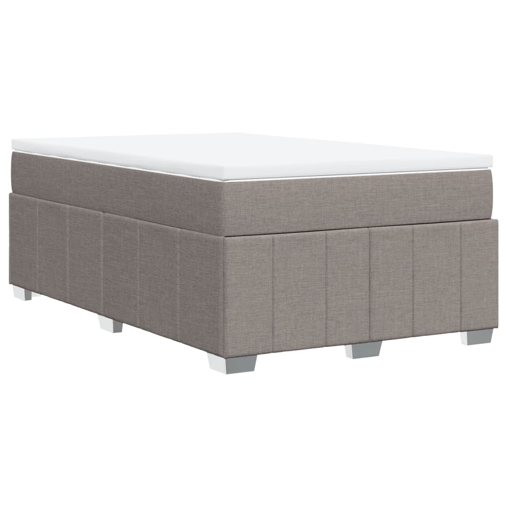 Boxspring met matras stof taupe 120x190 cm