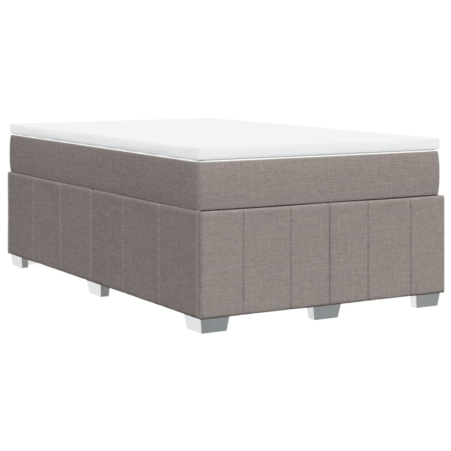 Boxspring met matras stof taupe 120x190 cm