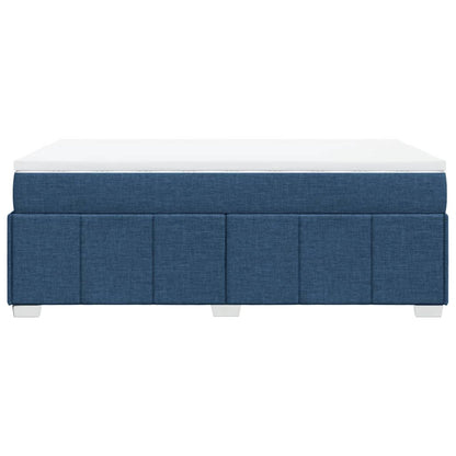 Boxspring Met Matras Stof 120 x 190 cm Blauw