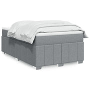 Boxspring met matras 120x200 cm grijs stof