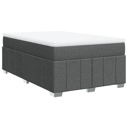 Boxspring met matras stof donkergrijs 120x200 cm
