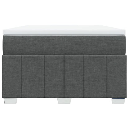 Boxspring met matras stof donkergrijs 120x200 cm