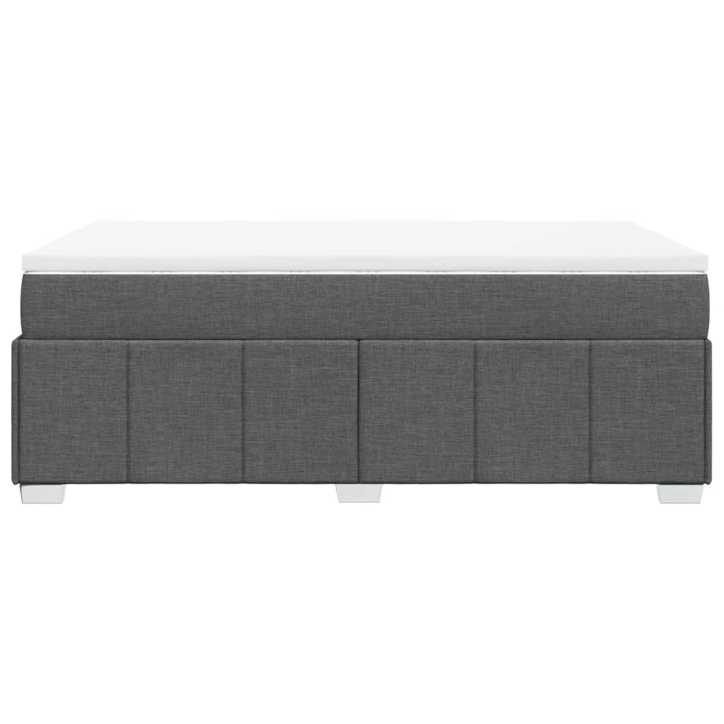 Boxspring met matras stof donkergrijs 120x200 cm