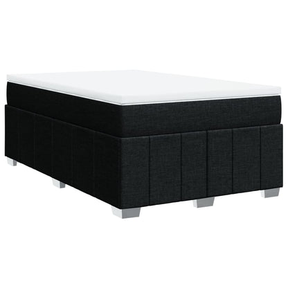 Boxspring met matras stof zwart 120x200 cm