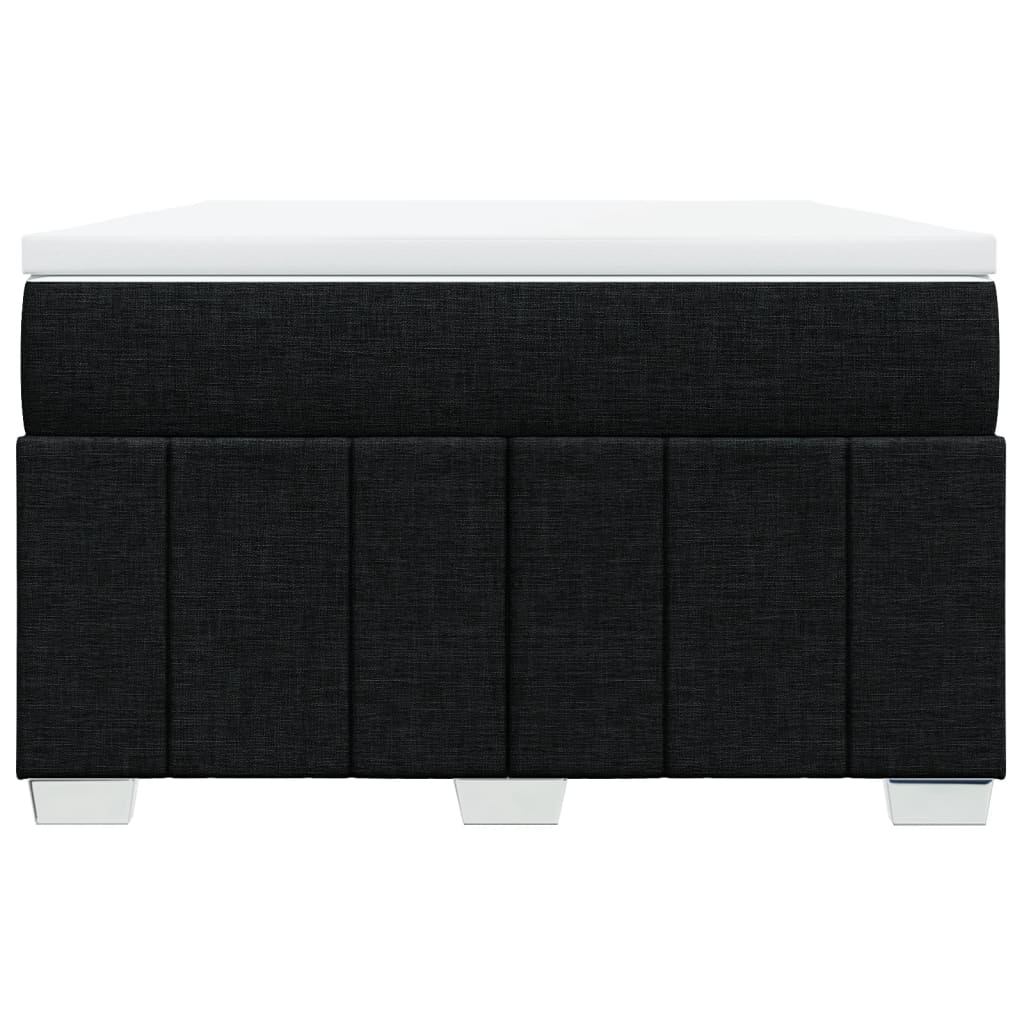 Boxspring met matras stof zwart 120x200 cm
