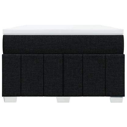 Boxspring met matras stof zwart 120x200 cm