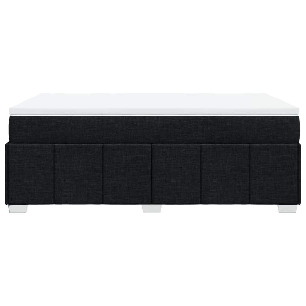 Boxspring met matras stof zwart 120x200 cm
