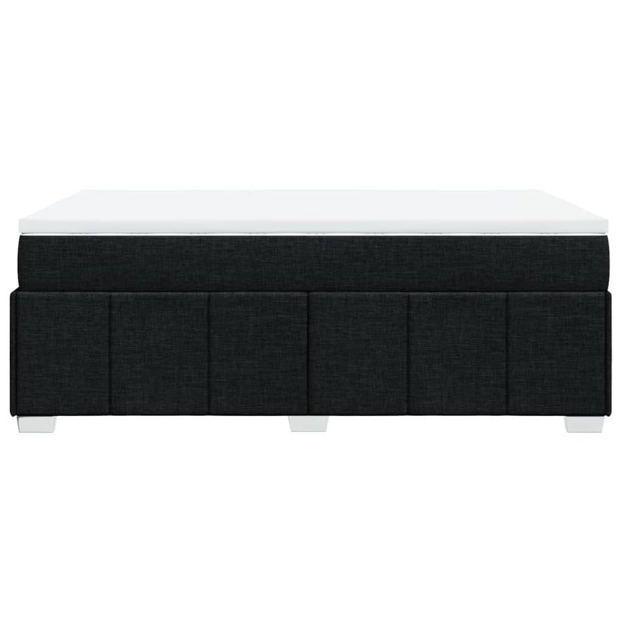Boxspring met matras stof zwart 120x200 cm