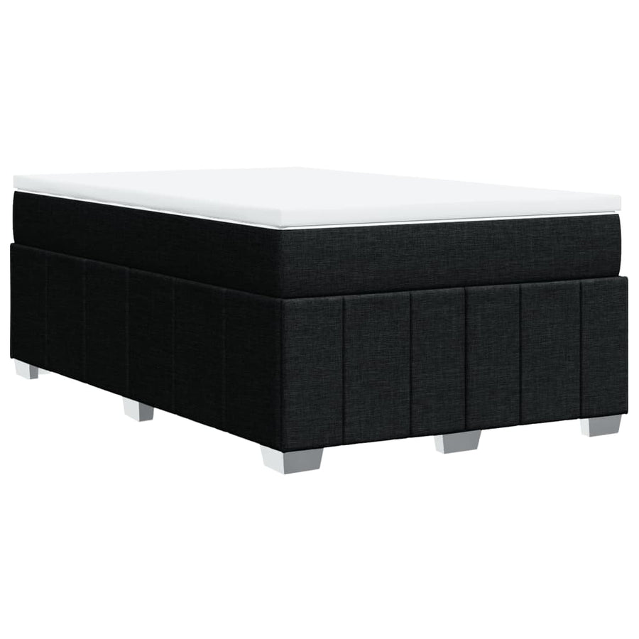 Boxspring met matras stof zwart 120x200 cm