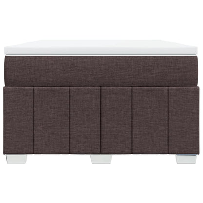Boxspring met matras stof donkerbruin 120x200 cm
