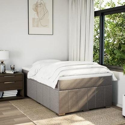 Boxspring met matras stof taupe 120x200 cm
