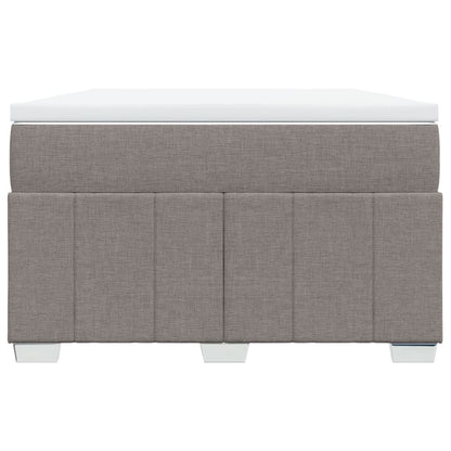Boxspring met matras stof taupe 120x200 cm