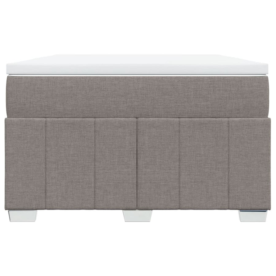 Boxspring met matras stof taupe 120x200 cm