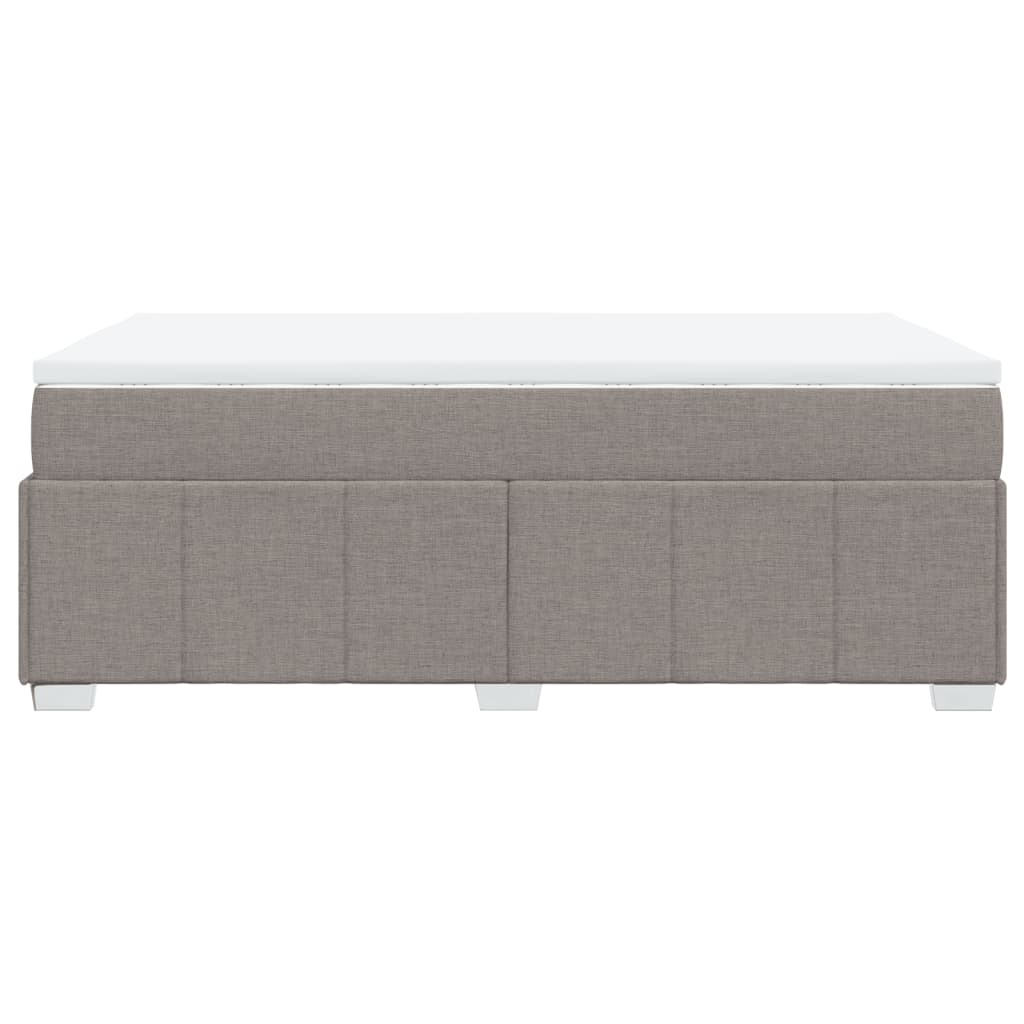 Boxspring met matras stof taupe 120x200 cm