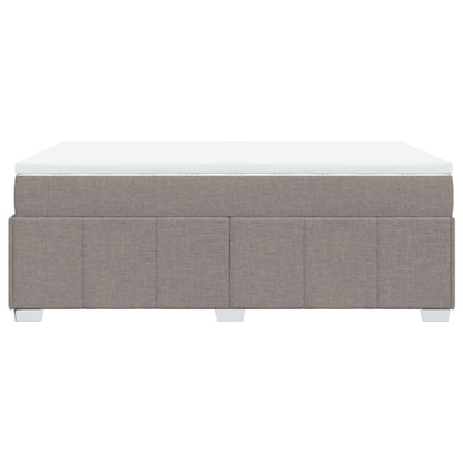 Boxspring met matras stof taupe 120x200 cm