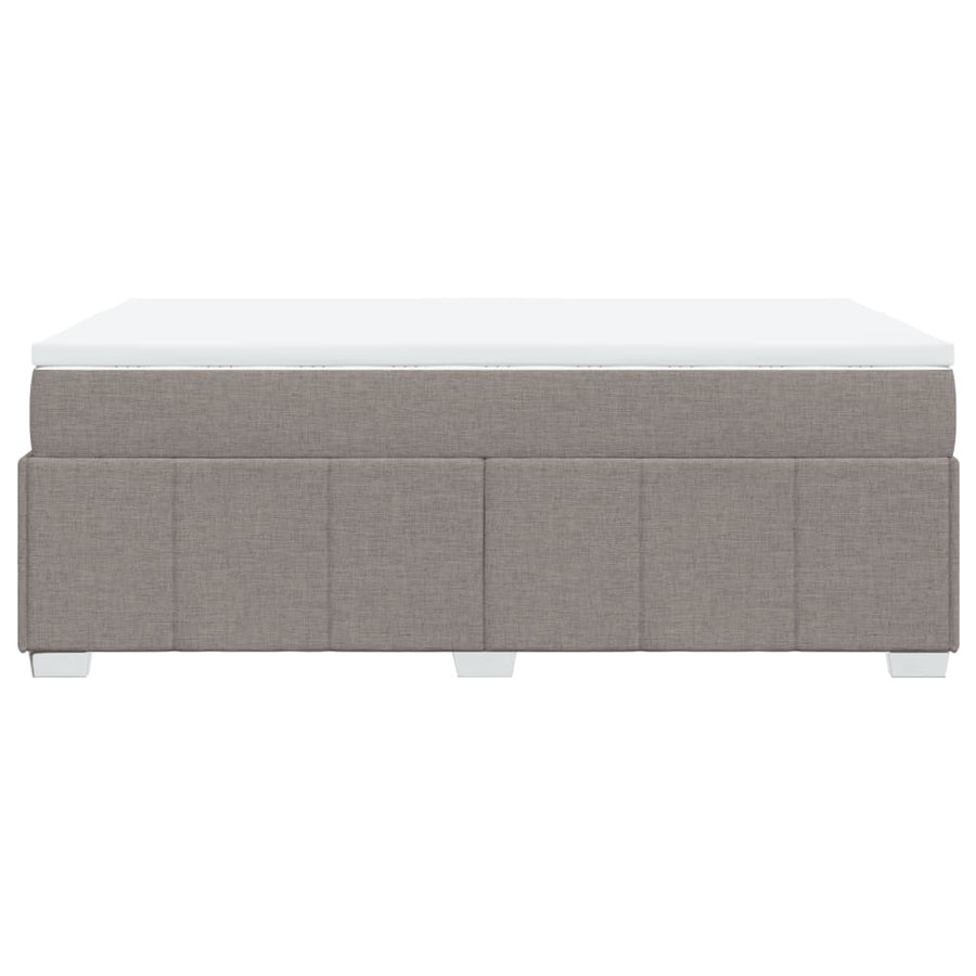 Boxspring met matras stof taupe 120x200 cm