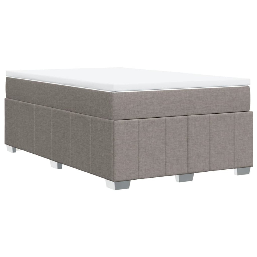 Boxspring met matras stof taupe 120x200 cm