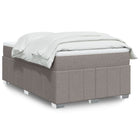 Box spring with mattress fabric taupe 120x200 cm