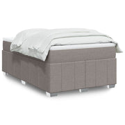 Box spring with mattress fabric taupe 120x200 cm