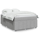 Boxspring met matras 140x190 cm grijs