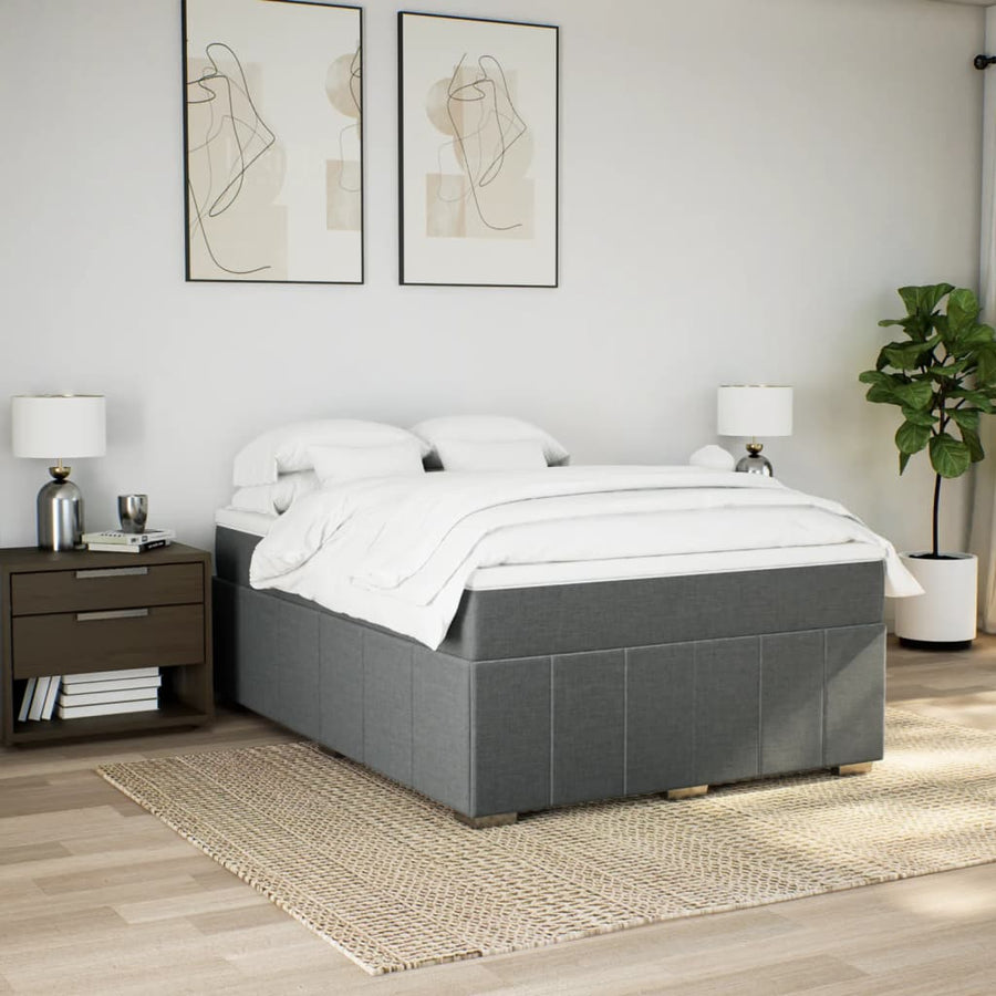 Boxspring Met Matras Stof 140 x 190 cm