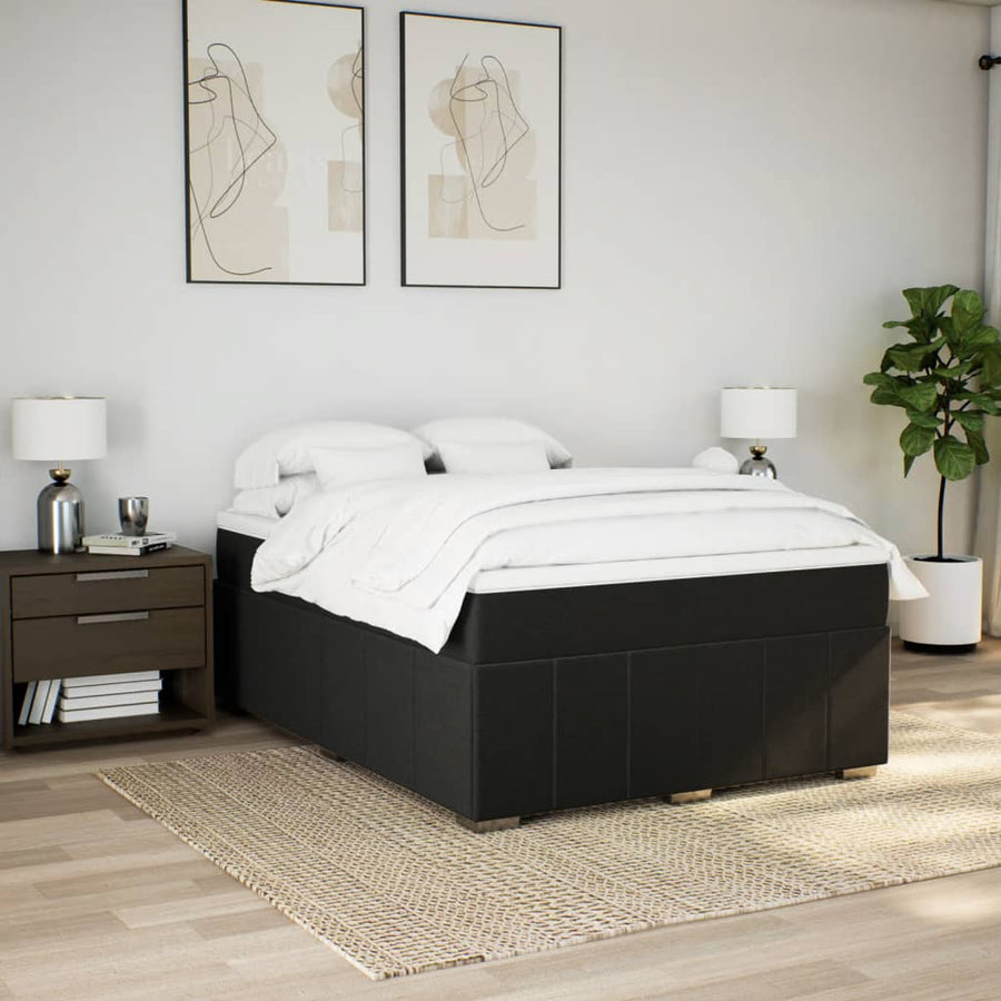 Boxspring Met Matras Stof 140 x 190 cm