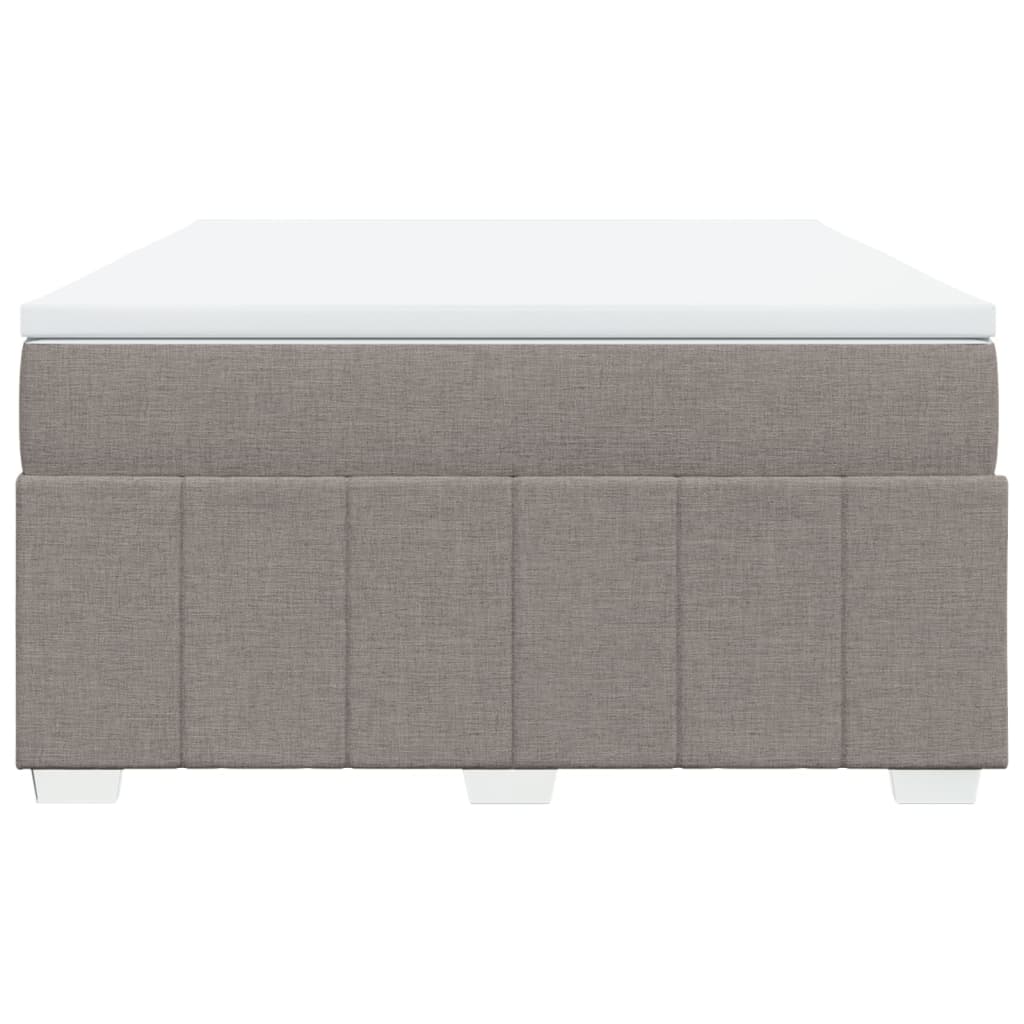 Boxspring met matras stof taupe 140x190 cm