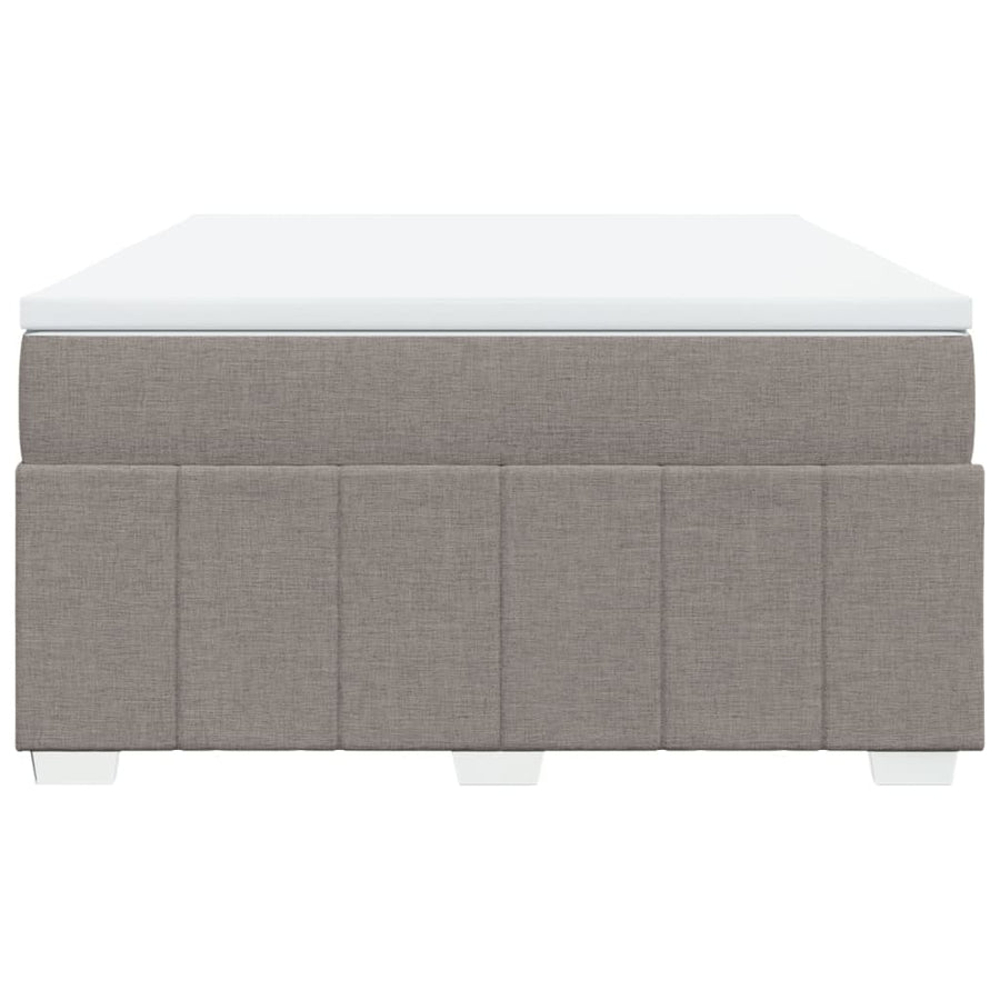 Boxspring met matras stof taupe 140x190 cm