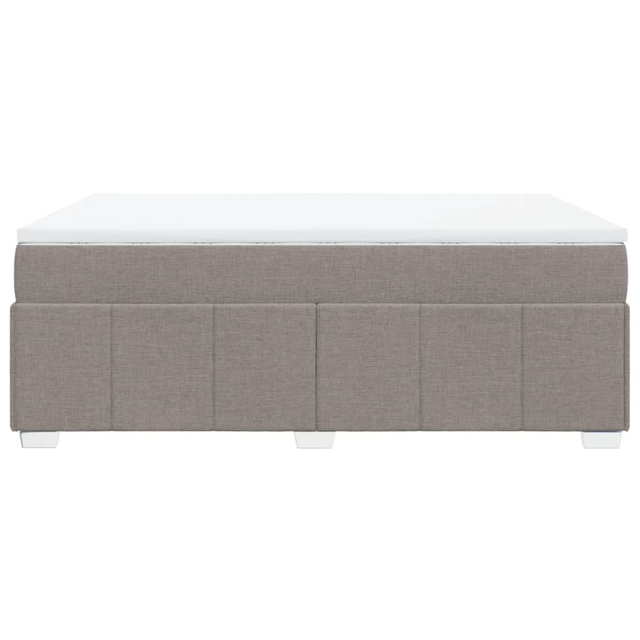 Boxspring met matras stof taupe 140x190 cm