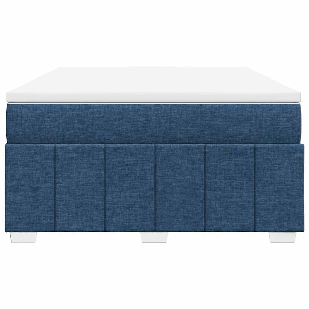 Boxspring met matras stof blauw 140x190 cm